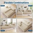 thumbnail image 4 of 106.7"Sectional Sofa, Cloud Modular Sectional Couches W/ Chaise,Polyester Sectional Couches L-Shaped Modern Upholstered Sofa with Deep Seat for Living Room and Bedroom,No Assembly Required, 4 of 8