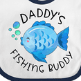thumbnail image 4 of Inktastic Daddy's Fishing Buddy with Cute Blue Fish Boys or Girls Baby Bib, 4 of 4