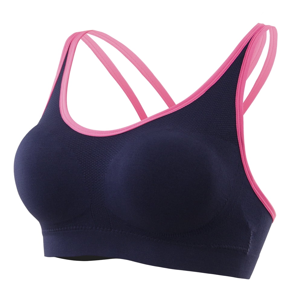 Sports Bra Crop Top Exercise Bra Shakeproof Push Up Bra Padded FREE