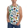 thumbnail image 2 of Lsque Art Of Livings Print Men's Cotton Blend Sleeveless Muscle Shirts (S-3XL)- Moisture Wicking, Odor Protection, UPF 30+,Medium, 2 of 8
