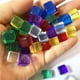 thumbnail image 3 of Juego de bloques de cubos de colores transparentes, dados D6 en blanco, pieza de ajedrez con tamiz de ángulo recto para juegos de mesa de rompecabezas, 10mm, 50 unids/set, 3 of 4