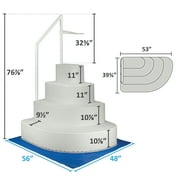 Aqua Select Resin Step in a Box Ultra Sturdy Steps, Oyster Shell White