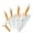 Orange White, variant on 4-Piece Ceramic Knife Set with Sheath -Sharp White Blade Rust Proof Stain Resistant Kitchen Knives (5inch Utility Knife, 4inch Fruit Knife,3inch Paring Knife)