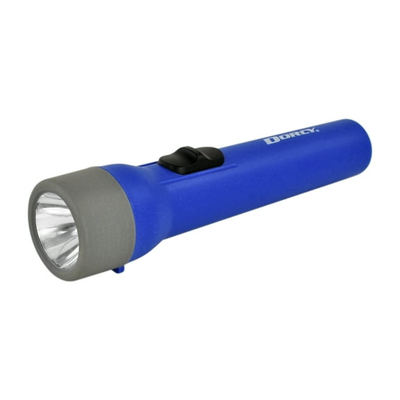Dorcy 25-Lumen 2AA LED Deluxe Flashlight with 10-Hour Run Time and 50-Meter Beam Distance, Assorted Colors (41-2461)