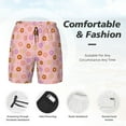 thumbnail image 2 of Kdxio Donuts Print Men's Swim Trunks with Compression Liner 7 Inch Inseam Quick Dry Swim Shorts, 2 of 5