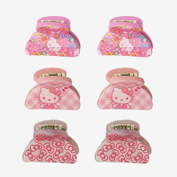Sanrio Girls/Tweens Hello Kitty Hair Claw Clip 6 Set