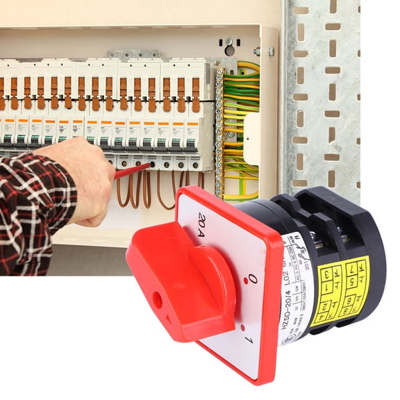 Interruptor selector de cambio, 380V 20A 4KW Interruptor de cambio de 3 posiciones Selector de cambio Durabilidad extendida