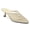 Cream, variant on Women Woven Net Pointed Toe Kitten Heel Mules Breathable Openwork Backless Heeled Sandals Size 6 Brown