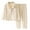 Beige, variant on Coerni Kids Velvet Pajamas Toddler Button-Down Solid Long-Sleeve T-Shirt Top + Pants 2PCS Christmas Outfits Clothes