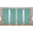 thumbnail image 1 of Neil Blackout Energy Saving Window Curtain Grommet Panels 52 in. W x 90 in. L, Set of 4 Panels - Aqua, 1 of 5