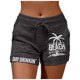thumbnail image 1 of MKLEKYY Pantalones Cortos De Mezclilla Para Mujer | Pantalones Cortos Casuales Con Cordón Estampado Para Mujer | Pantalones Cortos De Verano De Corte Relajado, 1 of 3