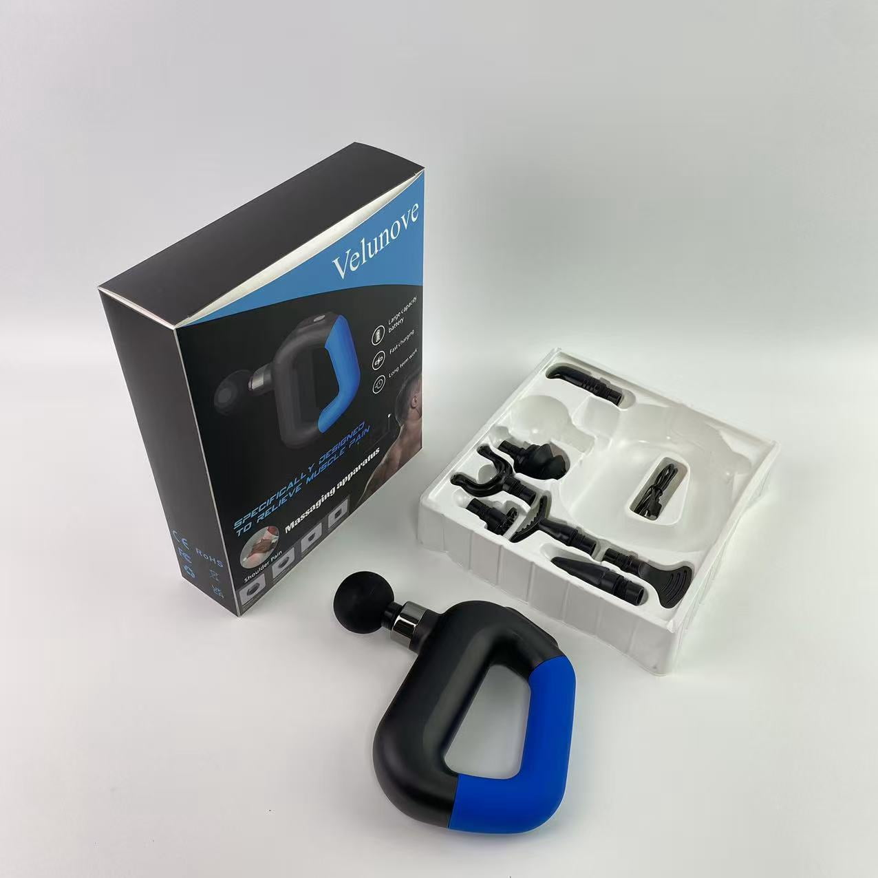 Velunove Massage apparatus,Mini Massage Gun, Pocket-Sized Deep Tissue Massager Gun, Portable Percussion Muscle Massager Gun
