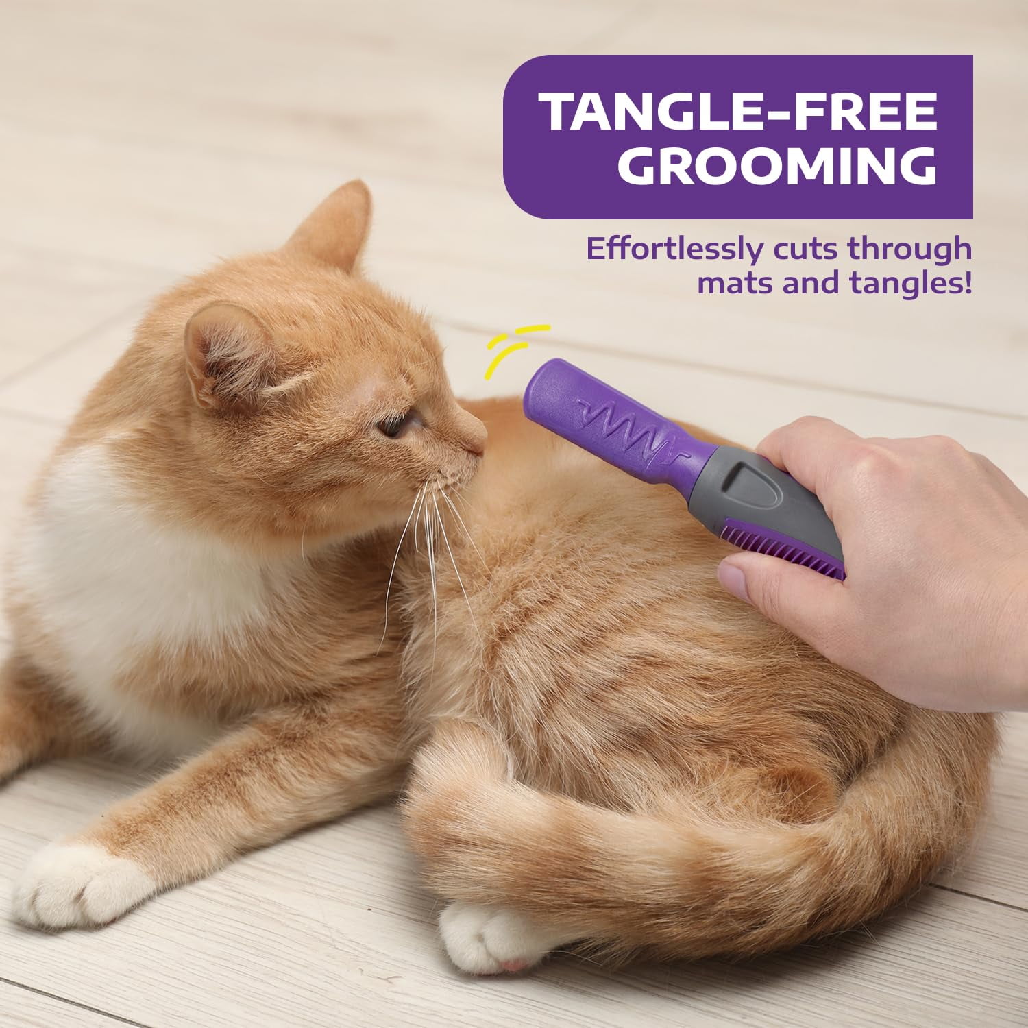 Cat and Dog Dematting Tools - Hertzko Single Sided Dog and Cat Dematting  Comb - for All Pets - Effortlessly Removes Tangles, Mats, and Loose Fur -