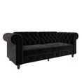 thumbnail image 4 of DHP Felix Chesterfield Coil Sofa Futon, Black Velvet, 4 of 18
