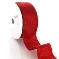 thumbnail image 4 of Ribbon Traditions Ruban Métallique Uni à Paillettes Horizontales/rayures à Paillettes 2 1/2 Po par 10 Verges - Rouge, 4 of 4