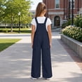thumbnail image 6 of Girls Bib Overalls Adjustable Strap Jumpsuits Loose Fit Casual Y2K Rompers with Side Multi Pockets for Daily, 6 of 7