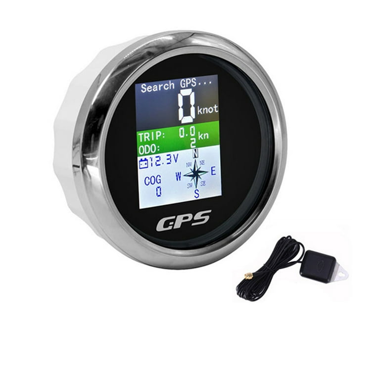 fodspor Interaktion tand 85mm GPS Speedometer Odometer km/h Mph Knots w/GPS Antenna for Car Motor  Boat - Walmart.com