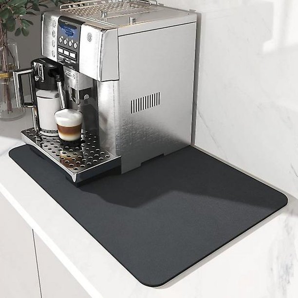 Alfombrilla de café para ocultar manchas, bandeja absorbente de goma para encimera de cocina, alfombrilla de secado, accesorios para cafetera y barra de café