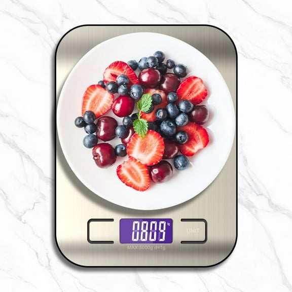 Digital Food Scale for Kitchen,22lb Stainless Steel Kitchen Scale with 5 Units,Food Weight Scale,Kitchen Essentials