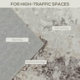 thumbnail image 5 of Resenkos 5x7 Machine Washable Area Rug - Non-Slip Modern Abstract Carpet for Living Room, Bedroom, Dining Room, Mixed-Brown, 5 of 7
