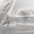 thumbnail image 2 of DBOZE 3 Pieces Satin Duvet Cover With Zipper Closure Bedding Sets 1800 Series Luxury Rich Silk Silky Super Soft Solid Color Reversible Honeymoon Wrinkle Free (King, White), 2 of 5