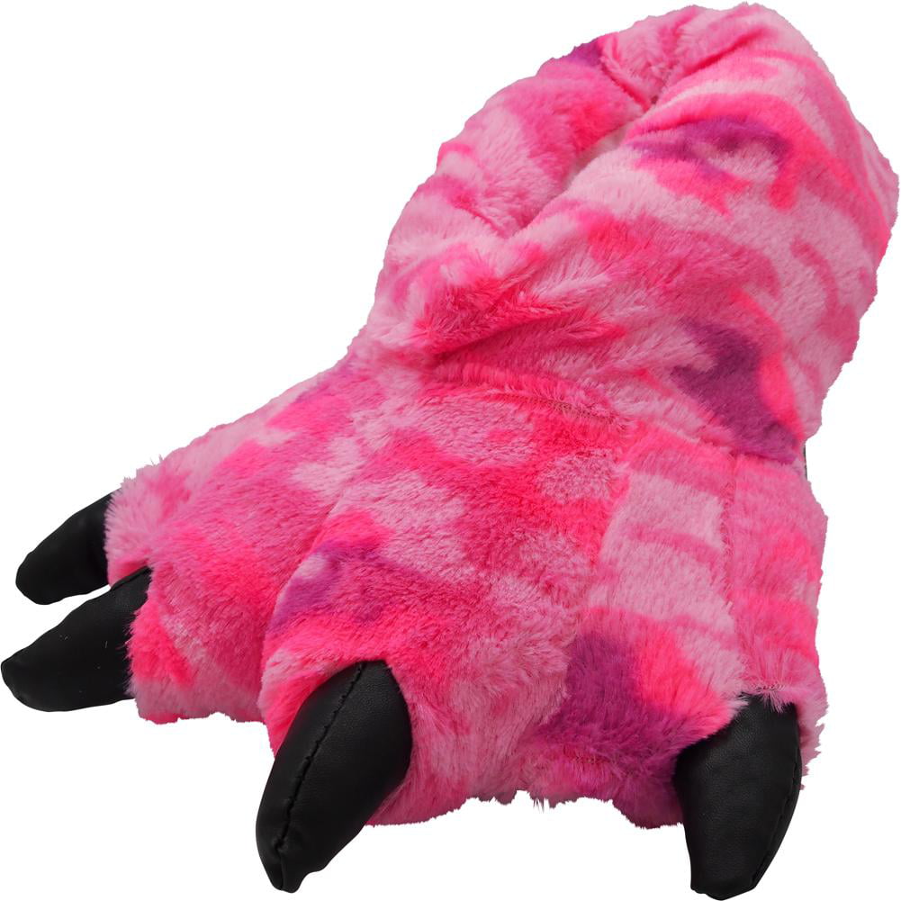 pink bear paw slippers