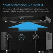 AC Infinity AIRCOM T8, Quiet Cooling Blower Fan System 17 for Receivers, Amps, DVR, AV Cabinet Components