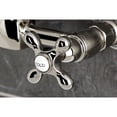 thumbnail image 2 of Kingston Brass KS1266AX Heritage Double-Handle Wall-Mount Bridge Kitchen Faucet, Polished Nickel, 2 of 7