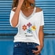 thumbnail image 2 of Camisetas Casuales para Mujeres Correa de Hombro de Verano Camiseta con Cuello en V, Manga Corta Top Ligero para el Hogar Y la Fiesta, 2 of 6