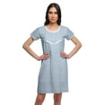 thumbnail image 1 of Moomaya Womens Button Placket Nursing Nightwear Printed Nightdress For Ladies, 1 of 5