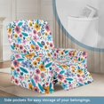 thumbnail image 3 of Yuyamidu Floral Reclining Chair Covers 4 Pieces Soft Recliner Sofa Slipcovers with Pocket Easy to Install Slip Covers for Recliners with Arms Non Slip Furniture Protector, 3 of 8