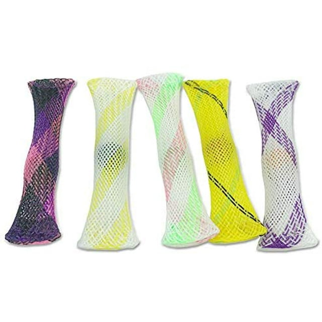 Marble Mesh Tube Fidget Toy for Children Adult, Braided Mesh Tube Squeez-a-Toy for Stress-Relief, Sensory Marble Mesh Fidget Toy, Magic Marble Mesh Pipe to Relieve Anxiety & Enhance Focus
