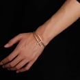 thumbnail image 4 of 14K Gold Sword and Cross Design Bracelet, Mossanite Bangle, A Striking Symbol of Faith and Strength,Best Day Gift, 4 of 6