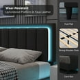 4 EVER WINNER Queen Size LED Bed Frame, Black Queen Bed Frame with LED