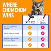 ChomChom Roller Pet Hair Remover Reusable Lint Roller, Black