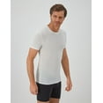 thumbnail image 4 of Hanes Perfect Flex Men's Tee, White Crewneck Undershirt, 1-Pack S, 4 of 9