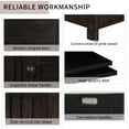 thumbnail image 6 of Shoe Bench with Lift Top and 3 Shutter-shaped Doors, Entryway Storage Bench with Removable Cushion, Wooden Shoe Cabinet Bench with Hidden Storage Space for Living Room, Bedroom, Hallway, Espresso, 6 of 9