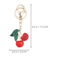 thumbnail image 2 of FUTUREORYY Llavero Con Cereza Esmaltada Y Detalles De Para Decorar Y Llaves, 2 of 8