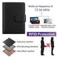 thumbnail image 7 of Small Wallet for Women Genuine Leather RFID Blocking ID WIndow Credit Card Holder - Black and Orange, 7 of 7