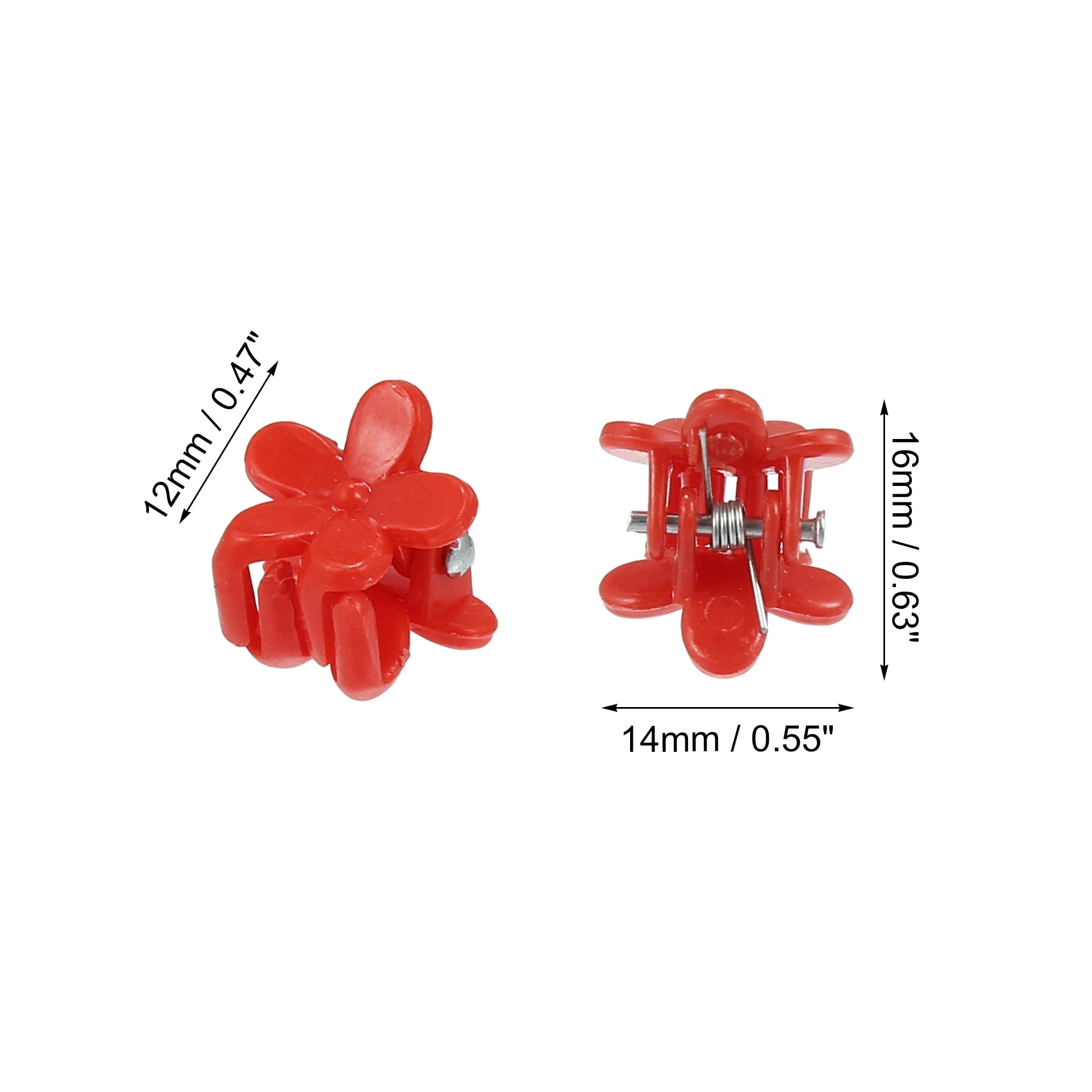 Unique Bargains 100pcs Mini Claw Clips Hair Clips for Girls Flower Pattern Barrette Baby Hair Accessories