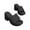 Black Shoes, variant on Women's Slippers Fish Mouth Thick Heel High Heel Slippers Fashion Slippers Black 39 Lady Slippers