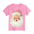 thumbnail image 5 of Ulanda Christmas Shirts Toddler Boys Girls Christmas Santa T-Shirt Kids Xmas Holiday Tee Tops (Pink, 2-3 Years), 5 of 6