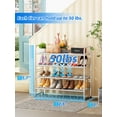 thumbnail image 3 of SUFAUY 3-Tier Stackable Metal 33" Wide Shoes Rack, Silver, 3 of 7