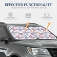 thumbnail image 4 of Naloa Butterflies in Pastel 2 Piece Foldable Car Sun Shades, Car Windshield Sunshade, Front Window Sunshade for Car, Truck, SUV - Large, 4 of 7