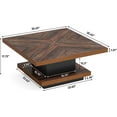 Square Coffee Table 2Tier Vintage Coffee Table Wood Coffee Table for