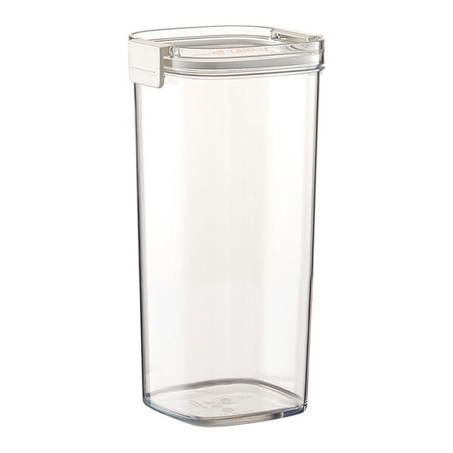 Stackable Transparent Grain Storage Jars, Airtight Kitchen Pantry Containers for Rice & Dry Foods