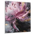 thumbnail image 2 of Designart "Peony Flower Harmonious Pink and Grey III" Floral Peony Metal Art Print, 2 of 5