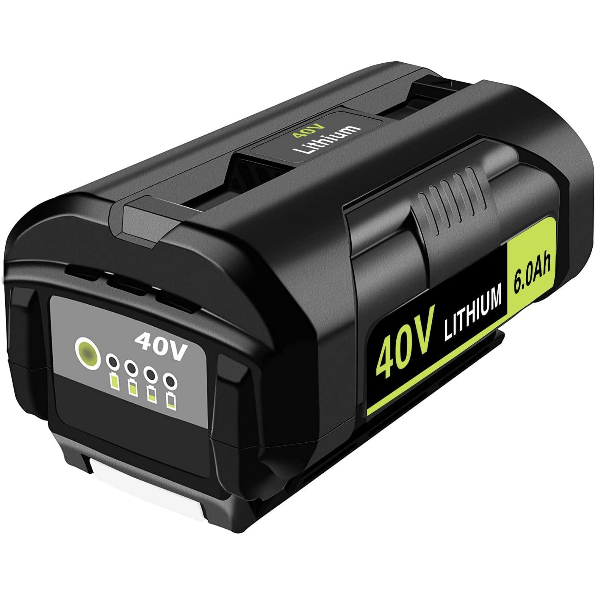 6.0Ah Replace for Ryobi 40v Battery OP4015 OP4050A OP4040 OP4050 OP40201 Compatible with Ryobi 40V Cordless Power Tools