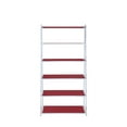 thumbnail image 2 of ACME Coleen Bookshelf in Red High Gloss & Chrome, 2 of 3