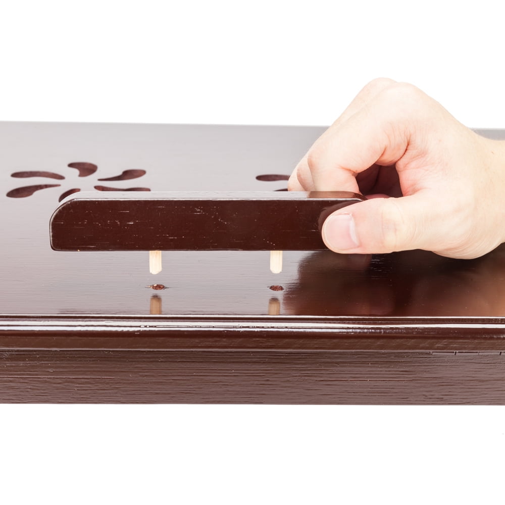 Private Jungle Retro Double Flowers Pattern Adjustable Bamboo Lap Desk Tray,Dark Coffee Private Jungle Retro Double Flowers Pattern Adjustable Bamboo Lap Desk Tray,Dark Coffee